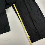 Eileen Fisher  Womens Pants Black Organic Linen Crop Side Zip Wide Leg Size Lg Photo 8