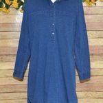 Old Navy  Blue Denim Chambray Pullover Short Mini Shirt Dress Size M Casual Photo 0