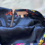 Ted Baker 
Dark Blue Soonah Folk Foliage‎ Pleat Mini Skirt size 3 Photo 5