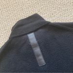 Chico's Chico’s Black Wool Blend Full Zip Coat Jacket Leather Trim Stretch Size 1 EUC Photo 10