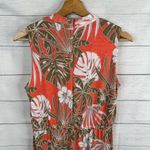 Chico's Womens size 0 US 4 Small Hawaiian Floral Print Wide Leg Jumpsuit Stretch Photo 4
