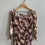 Alberto Makali  Velvet Ruched Mini Dress Leopard Print Long Sleeve Size Small Photo 1