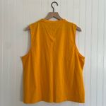 J.Crew Eyelet Cotton Sleeveless Split Neck Tank Top Yellow/Orange Size XL NWT Photo 2