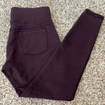 matty m high rise slub leggings with pockets size S color maroon brown NWOT Photo 1