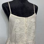 Arizona Jeans  Boho Beige Y2K Embroidered Cropped Spaghetti Strap Top Size L Photo 0