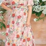 Old Navy  Multicolor Linen Blend Floral Garden Party Spring Summer Maxi Dress XL Photo 0