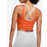 Nike NWT Yoga Luxe Cropped Tank CV0576-817 Size XSmall Orange Sports Photo 3