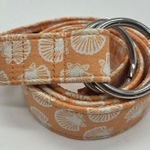 Vineyard Vines Ribbon Belt Women Half Shell Guava Size Small D-Ring Adjustable Photo 0