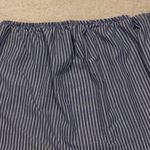 Love In Navy & White Striped Off The Shoulder Top Photo 1