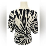 Wonderly  Black And White Tie 3/4 Leve Sleeve Rayon Top Size Small Photo 1