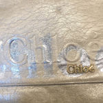 Chloé CHLOE Eclipse Oversized Ivory Silver Gold Tote Shoulder Bag Exterior Zip Pockets Photo 1