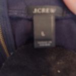 J.Crew blue black heavy sweatshirt with tassel and back zipper size large Photo 4