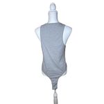 NWT Favorite Daughter XXL Heather Grey Ribbed Sleeveless Bodysuit Gray Photo 3