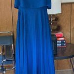 Jill Stuart Jill  Blue Pleated Dress Gown Photo 5