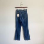 NWT MOTHER The Hustler Ankle Fray Flared Jeans in Night Clubbing High Rise 24 Blue Photo 6