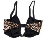 Victoria's Secret  Black and Tan unlined Demi Animal Print Bra Photo 2