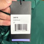 La Femme  Off Shoulder V Neck Long Sheath Jersey Gown Photo 12