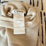 Chloé Beige Wool Turtleneck Sweater Crop Top Small Photo 1