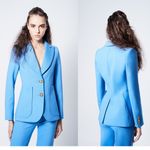 NWT Smythe Portrait Neck Blazer Lilac Size 6 Gold Photo 2