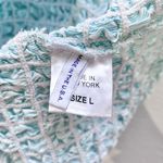 Petersyn New Smocked Ruffle Strap Tami Top Aqua Blue White Stripe Photo 9