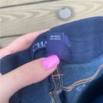 CHAPS  size 6 dark wash raw hem stretchy elastic waist band jeans Photo 4