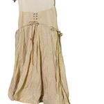 3.1 Phillip Lim Women's White Pale Pink Corset T-Shirt Side Tie Midi Dress Size4 Photo 1