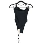 Good American  Barely There One-Piece Swimsuit Strappy Stretch Black 8 US 5XL Photo 2
