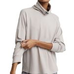 Varley Womens Adkisson Top String soft high low hem tunic collar cream sz XS Photo 2