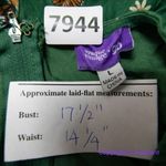 Unique Vintage  X GB Butterfly‎ And Daisy Flowers Green Dress, size L Photo 10