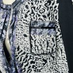 Chico's Women Leopard Black & Purple Open Front Long Sleeve Blazer Sz XL (3) Photo 5