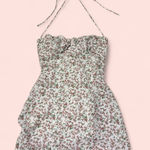 Princess Polly  Women’s Acer Floral Mini Dress White Pink size 4 Halter Coquette Photo 0
