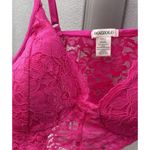 Bozzolo Vintage  Women’s Pink Laced Flower Crop Top size S Strap Blouse Photo 5