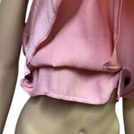 Donna Karan Pink Charmeuse Textured Sleeveless V Neck Lined Blouse Top Medium Photo 6
