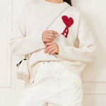 Ami  de Coeur Alexandre Mattiussi White Crewneck Sweater Photo 0