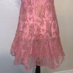 Naranka pink gold sparkly floral pattern strapless formal dress Size undefined Photo 3