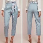Anthropologie  Ettitwa Nias Cotton Linen Blend Teal Ankle Pants 6 Photo 1