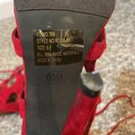 breckelle's Womens Like New Breckelle Red Suede Galdiator Lace Up Stileto High Heels Photo 6