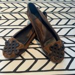 Diane Von Furstenberg DVF suede with wooden accents flat in size 8.5 Photo 2