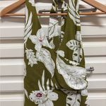 ZARA Olive Floral Maxi Dress Photo 3