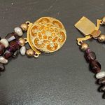 Triple Strand Garnet Crystal Pearl Lampwork Glass Beads Multi Photo 7