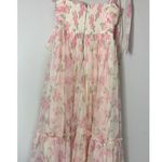 Anthropologie NWOT Mable Floral Bustier Maxi dress with self tie straps size L Photo 3
