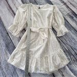 INDIKAH Sweet Sunshine Cut-Out Back Embroidery Dress White Photo 8