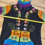 Rising International Black And Colorful Embroidered Hoodie L Size L Photo 2
