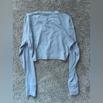 Vuori Lux Gray Long Sleeve Crop Top Womens L Photo 4