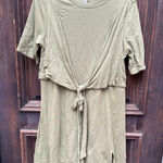 Lululemon Olive Green Softstreme Wrap-Front Tie Waist Dress | Size 8 Photo 0