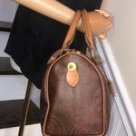 ETRO MILANO Red Paisley Speedy 20 Small Boston Travel Tote Bag Lock and 2 Keys Size 27 Photo 4