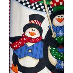 Vintage Handmade Penguin Christmas Vest Womens North Pole Reversible Holiday M/L Blue Size L Photo 12