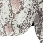 Calvin Klein  Medium Sweatshirt Snake Print Cowl Neck Stretch Long Sleeves Slits Photo 5