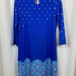 Lilly Pulitzer Bay Dress in Blue Grotto Squeeze The Juice Engineered Dress Sz.S Photo 7