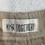 VTG 90s Together 4 Jeans Open Cross Peek A Boo Sides High Waist Jean Pleated Tan Photo 6
